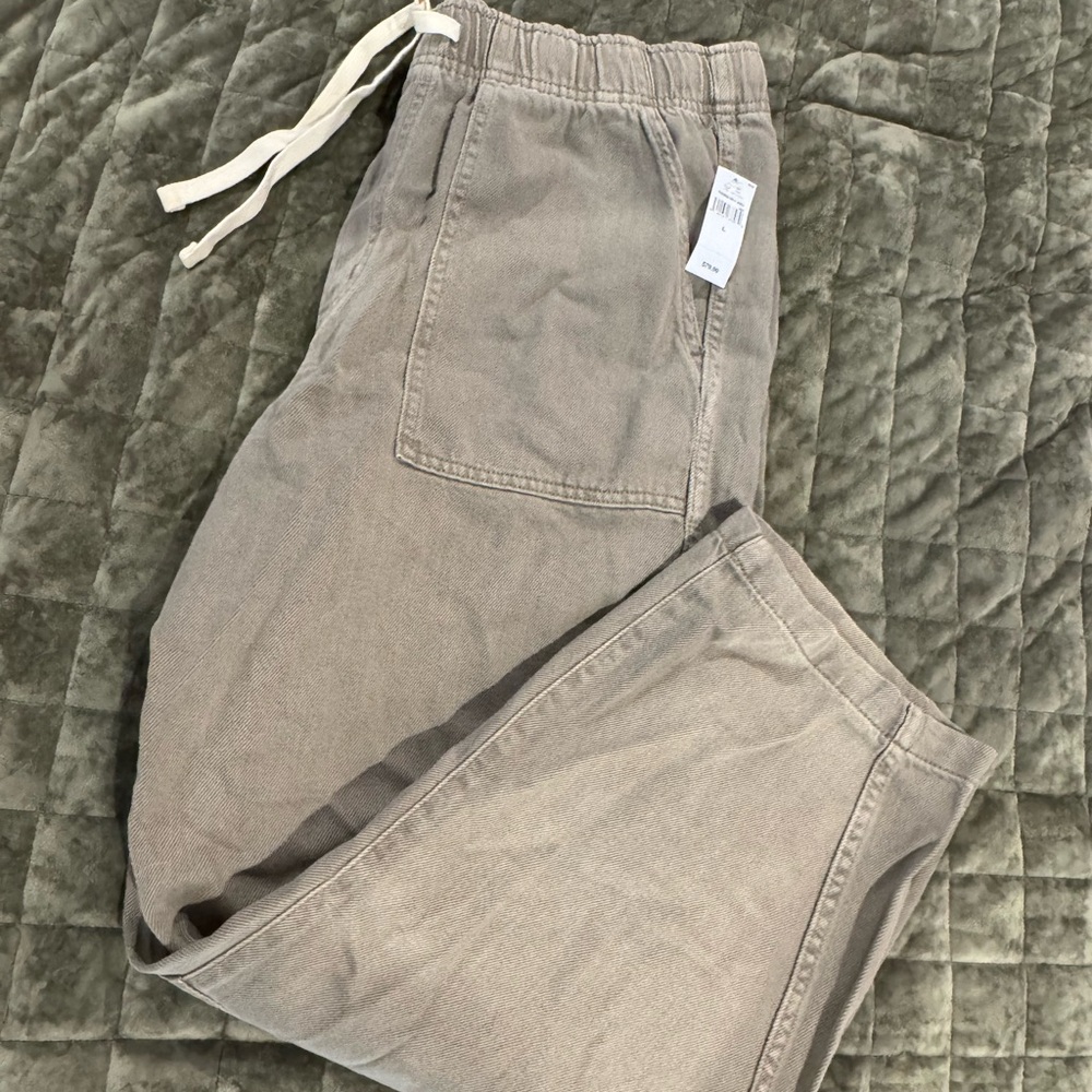 Tan Jogger Sweatpants with Relaxed Fit